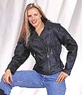 Ladies Black Leather Jacket