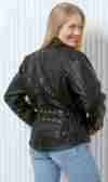 Ladies' Black Leather Jacket.